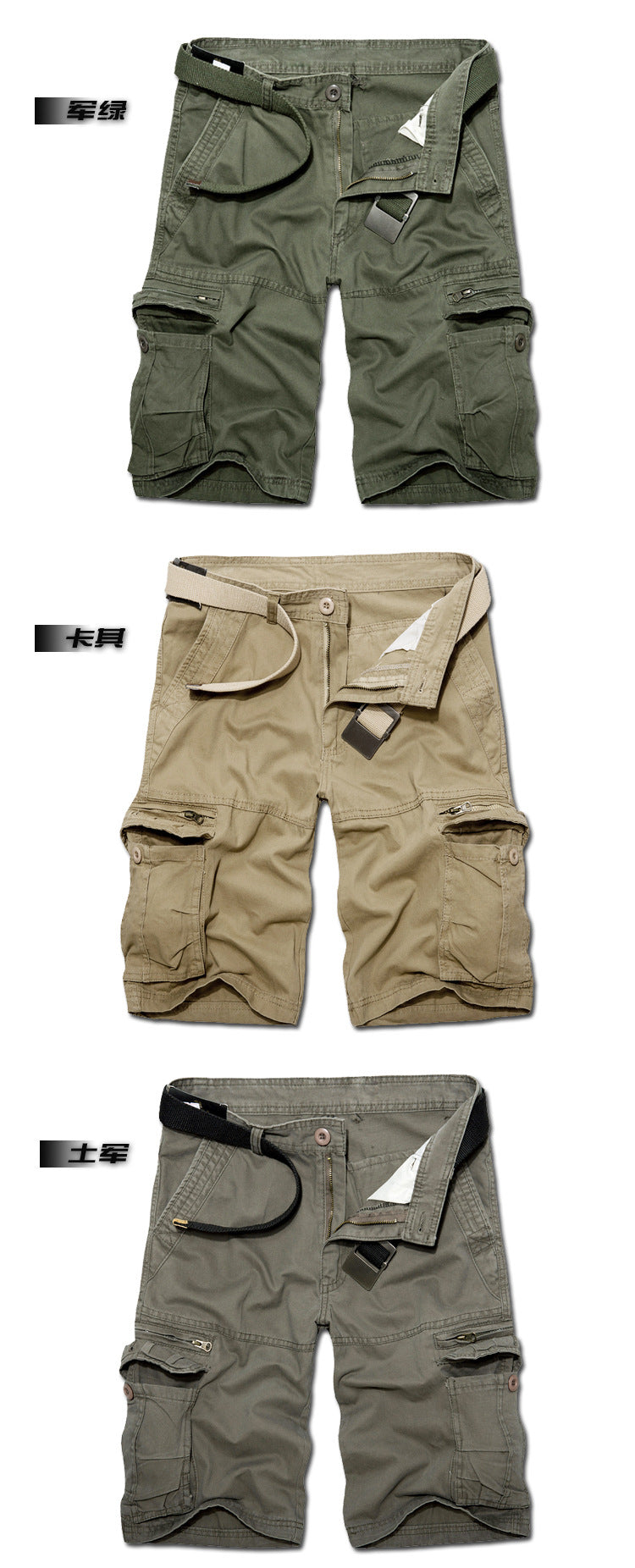 Long-Term Wholesale Amazon Large Size Trousers Overalls Shorts Loose Men's Multi-Pocket Mid-Pants Beach Pants Men's Trousers