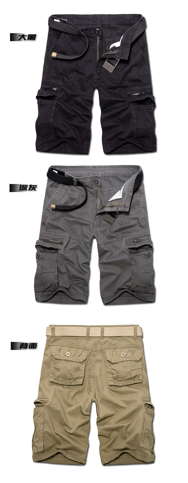 Long-Term Wholesale Amazon Large Size Trousers Overalls Shorts Loose Men's Multi-Pocket Mid-Pants Beach Pants Men's Trousers
