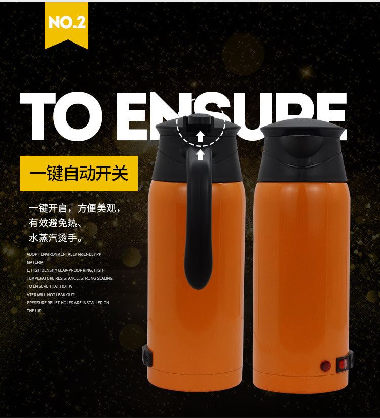 Cross-border car kettle 12V24V dual voltage smart kettle fast heating car kettle electric kettle
