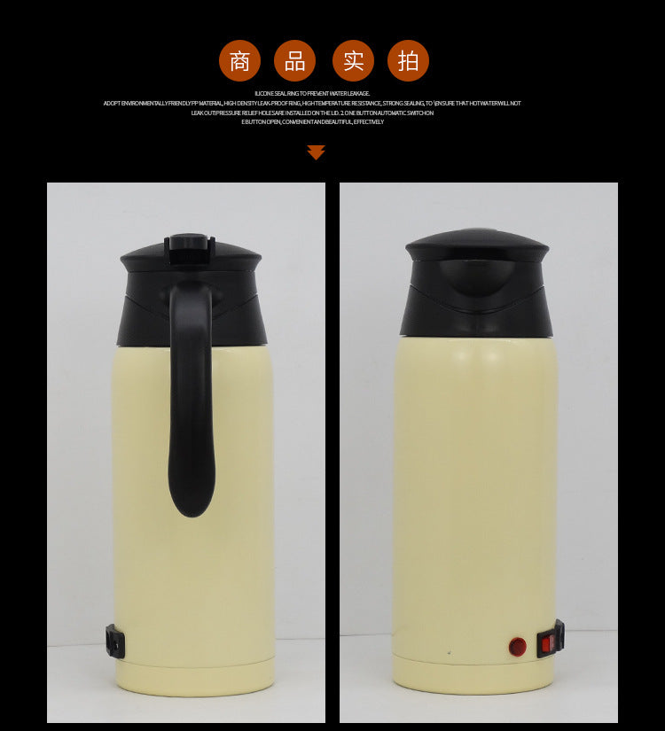 Cross-border car kettle 12V24V dual voltage smart kettle fast heating car kettle electric kettle