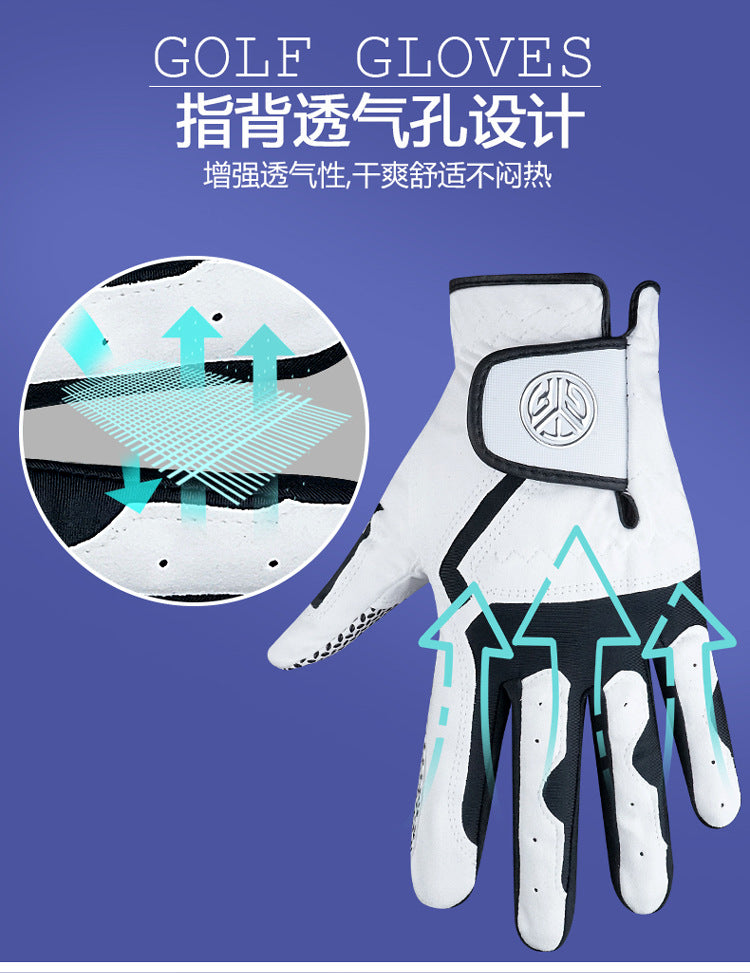 Genuine Tygolf Golf Gloves for Men, Microfiber Cloth, Non-Slip, Breathable, Wear-Resistant, Washable Golf Gloves