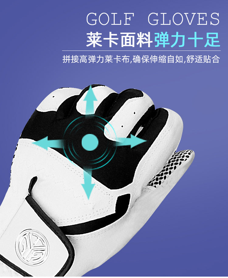 Genuine Tygolf Golf Gloves for Men, Microfiber Cloth, Non-Slip, Breathable, Wear-Resistant, Washable Golf Gloves