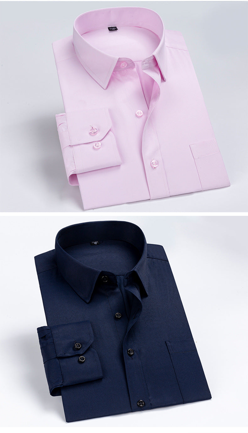 Spring and Summer New Striped Long-Sleeved Shirts for Men, Business Casual Workwear, Breathable Shirts, Cross-Border European and American Bestsellers on Amazon