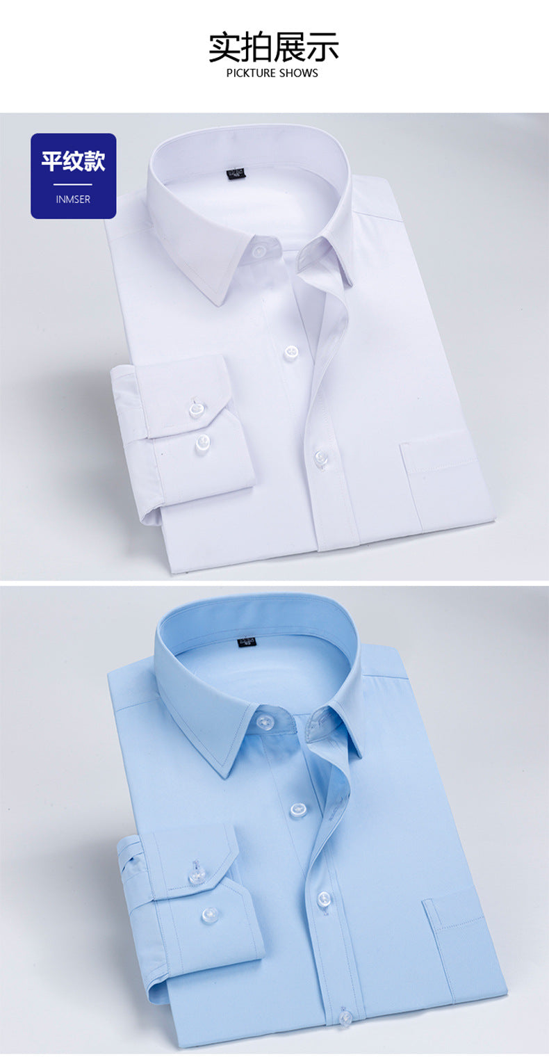 Spring and Summer New Striped Long-Sleeved Shirts for Men, Business Casual Workwear, Breathable Shirts, Cross-Border European and American Bestsellers on Amazon