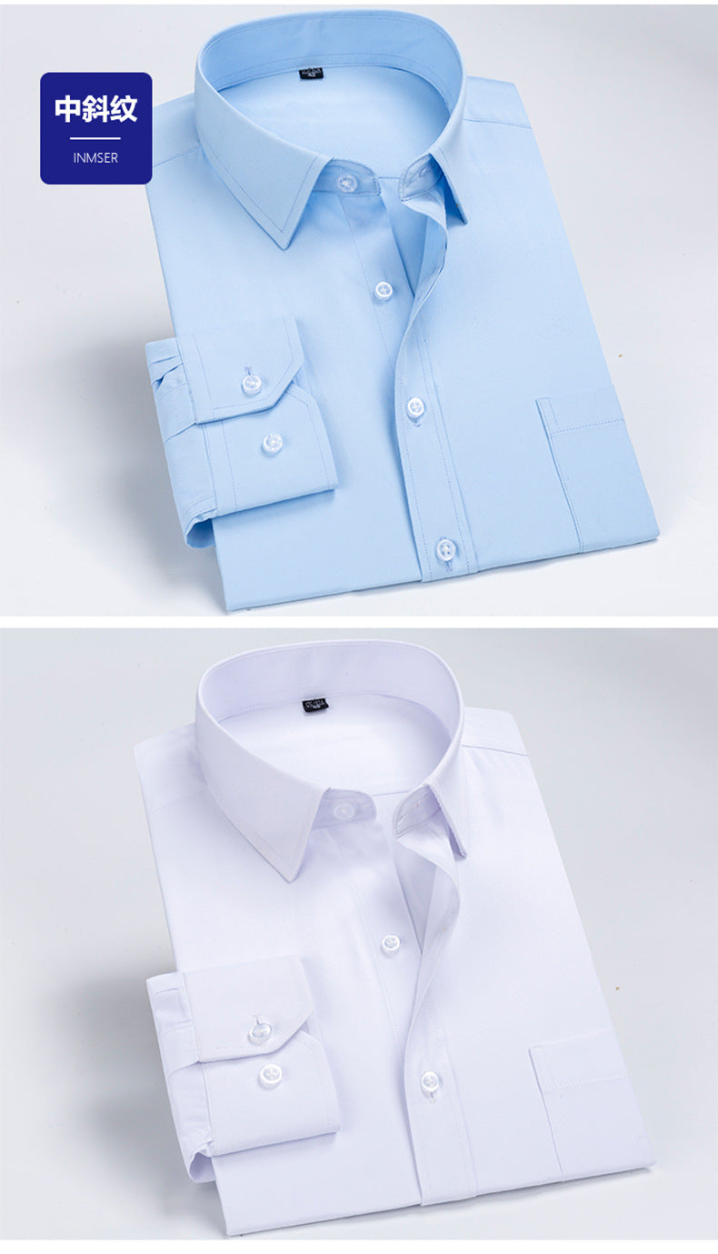 Spring and Summer New Striped Long-Sleeved Shirts for Men, Business Casual Workwear, Breathable Shirts, Cross-Border European and American Bestsellers on Amazon