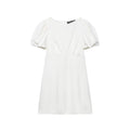 Spring Summer Women Clothing Sweet Slim Fit Pleated Pocket Short Dress