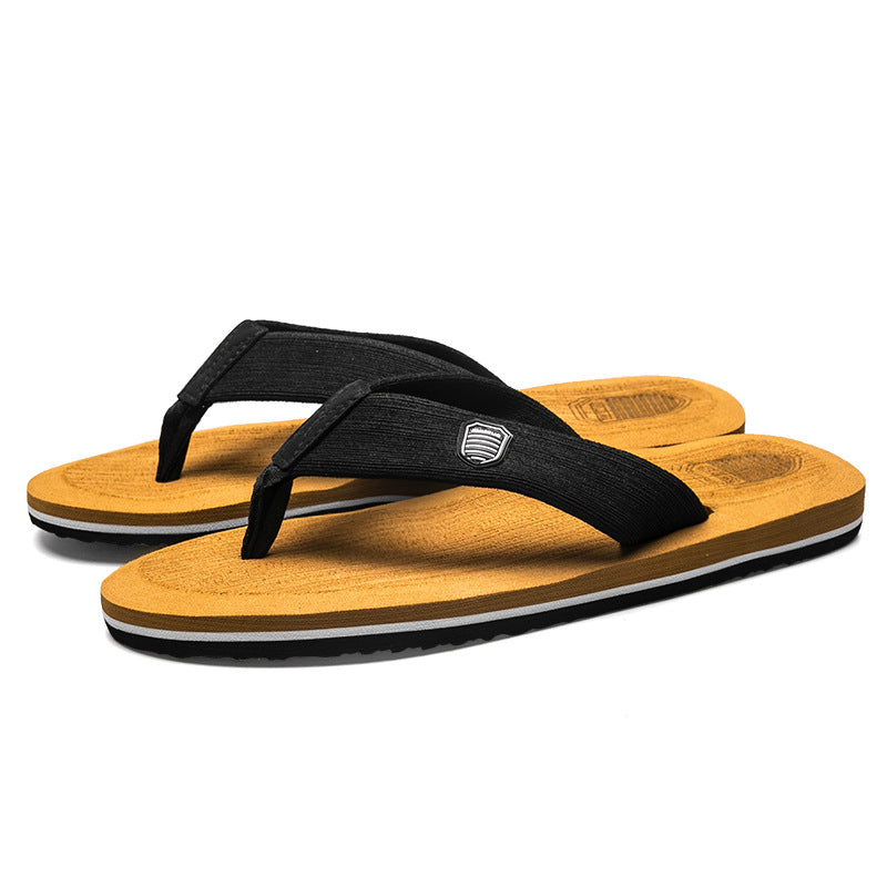 Factory wholesale summer men's beach shoes flip-flops leisure trend sandals wholesale pinch feet non-slip foreign trade explosions
