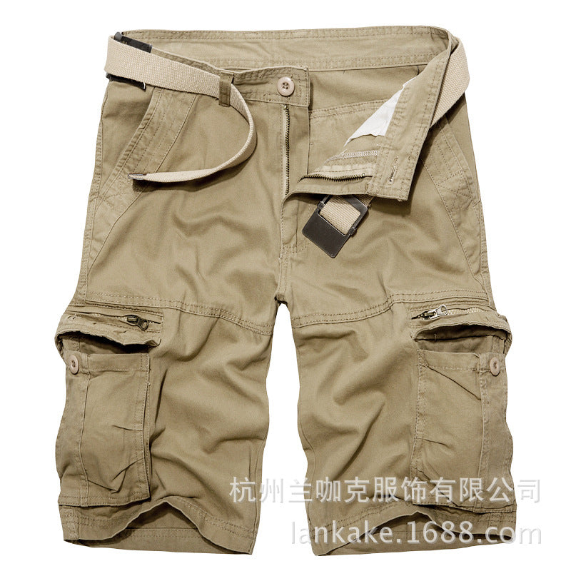 Long-Term Wholesale Amazon Large Size Trousers Overalls Shorts Loose Men's Multi-Pocket Mid-Pants Beach Pants Men's Trousers