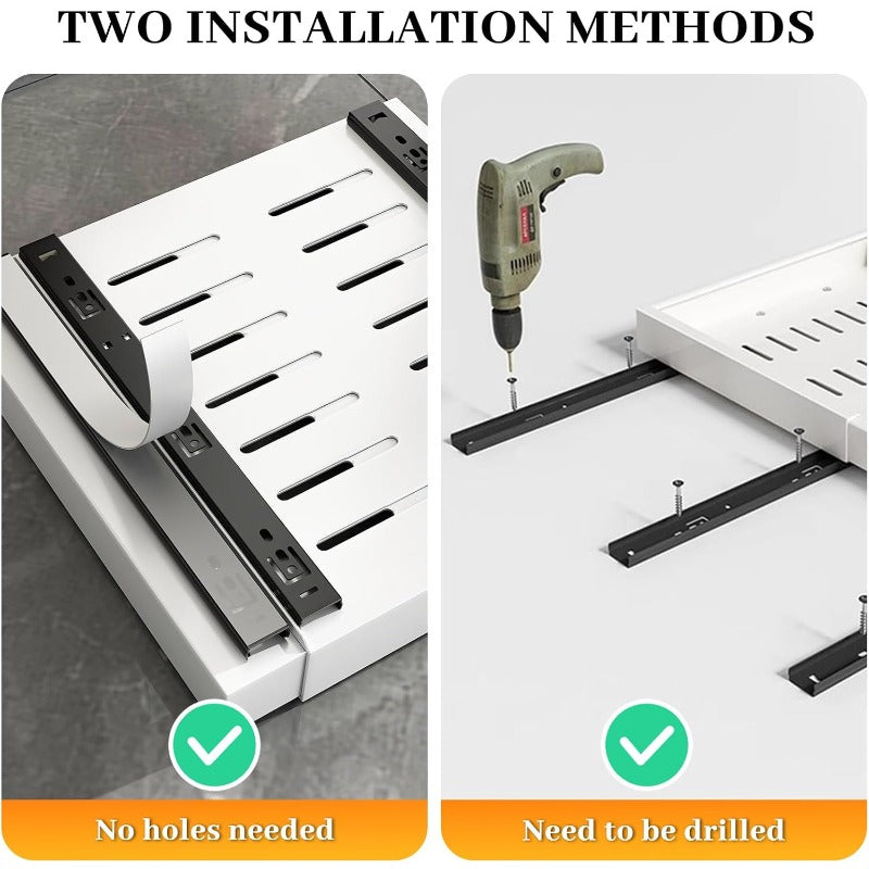Expandable Pull Out Cabinet Organizer Rack, Adjustable Sliding Drawer Storage Basket , Pantry and Kitchen Cabinet Organizer