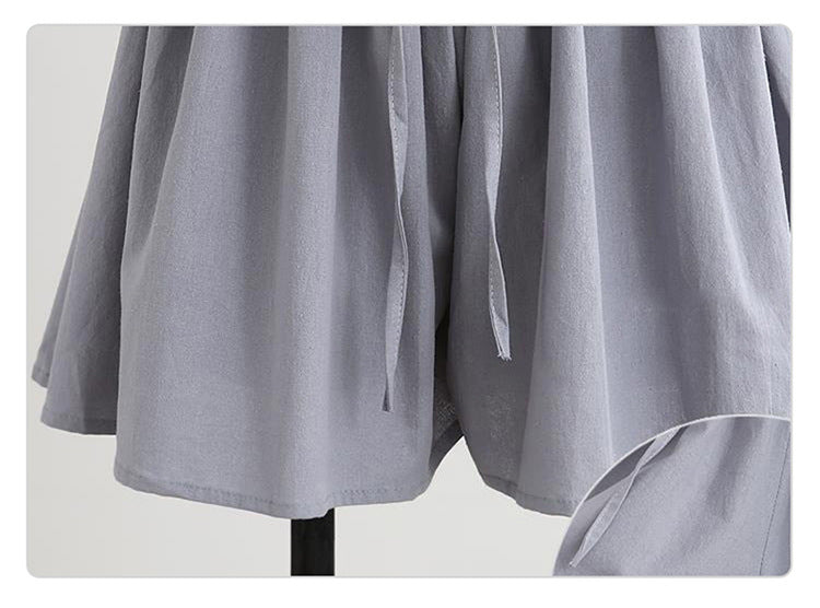 Large Size Wide Leg Shorts for Women Summer Plus Fat New Chiffon Pants Skirt Single Layer Elastic Waist Loose Versatile Korean Style Casual Pants