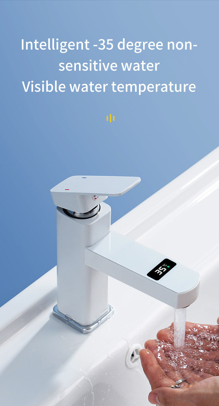 Touch LED Digital Faucet Temperature Display Basin Faucet Hot Cold Mixer Tap Ceramic Valve Core Kitchen Bathroom Accessories