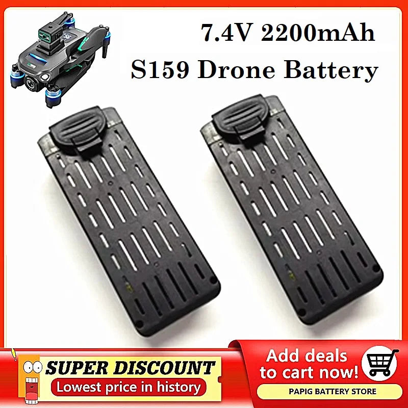 S159 Battery 7.4V 2200mAH S159 Drones Battery For S159 Remote Control Drones Spare Parts Accessories Wholesale
