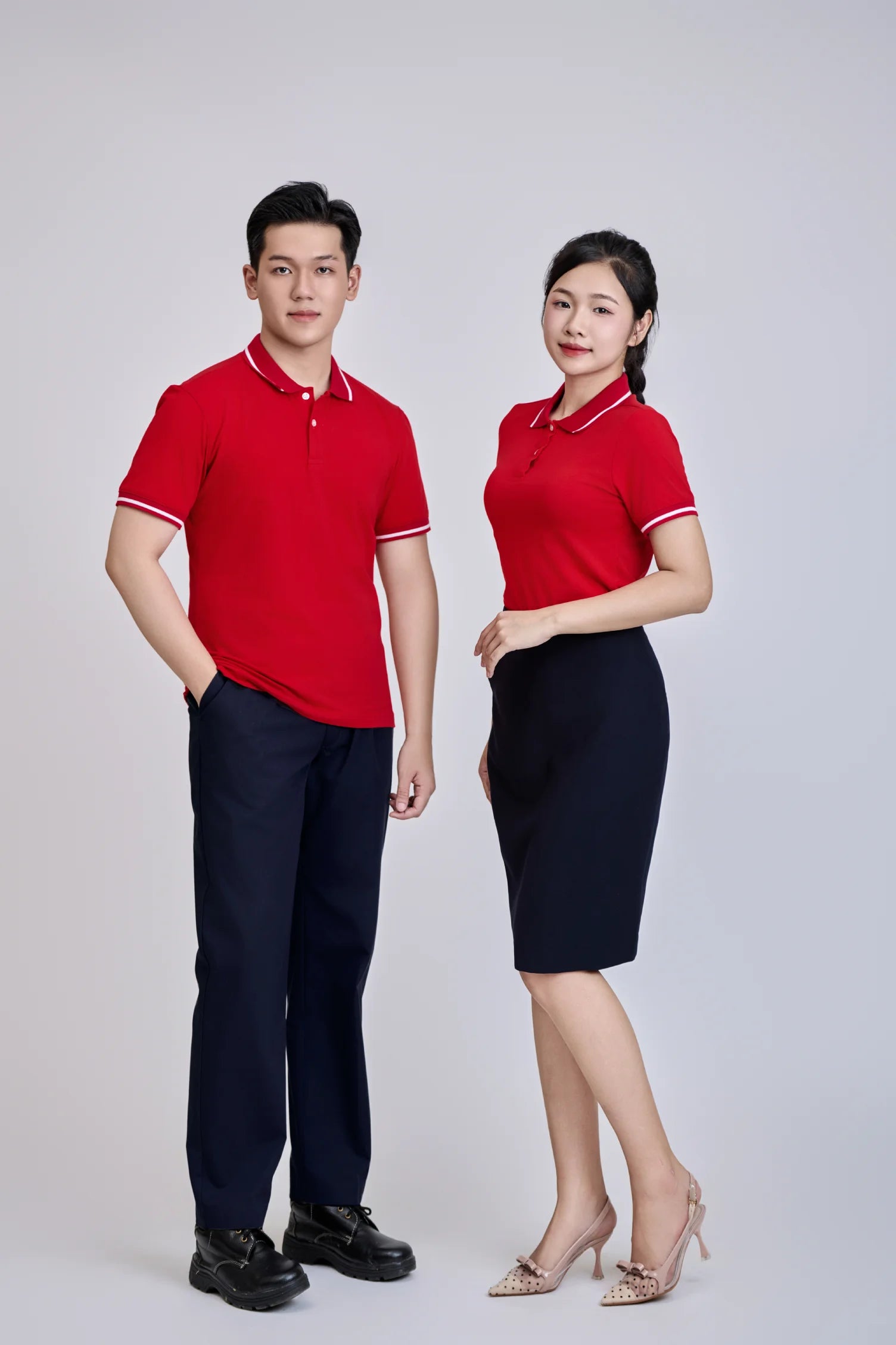 FMF Men's Regular Fit 200g 95% Cotton 5% Spandex Knitted Short Sleeve Shirt | Front Logo Black Casual Button-Up Shirt | High