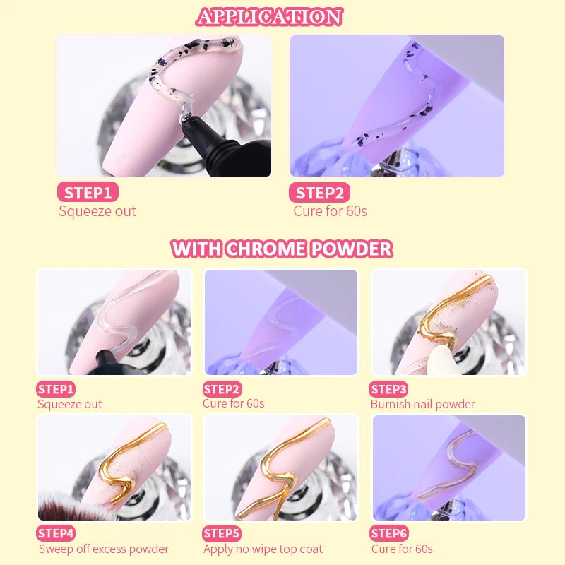 LILY'CUTE 10ml Solid Pudding Emboss Liner Gel Nail Polish Korean-style Painting Texture Modeling Stereoscopic Shaping Nail Art