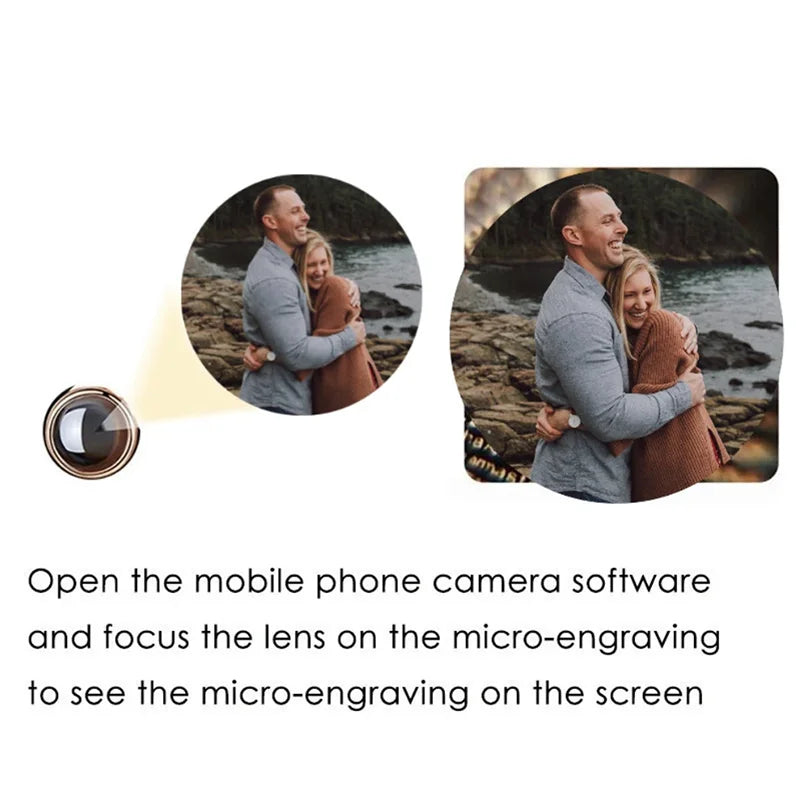 Dascusto Love Necklace Custom Projection Photo Necklace Personalized Couples Picture Necklace Memorial Gift For Your Girlfriend