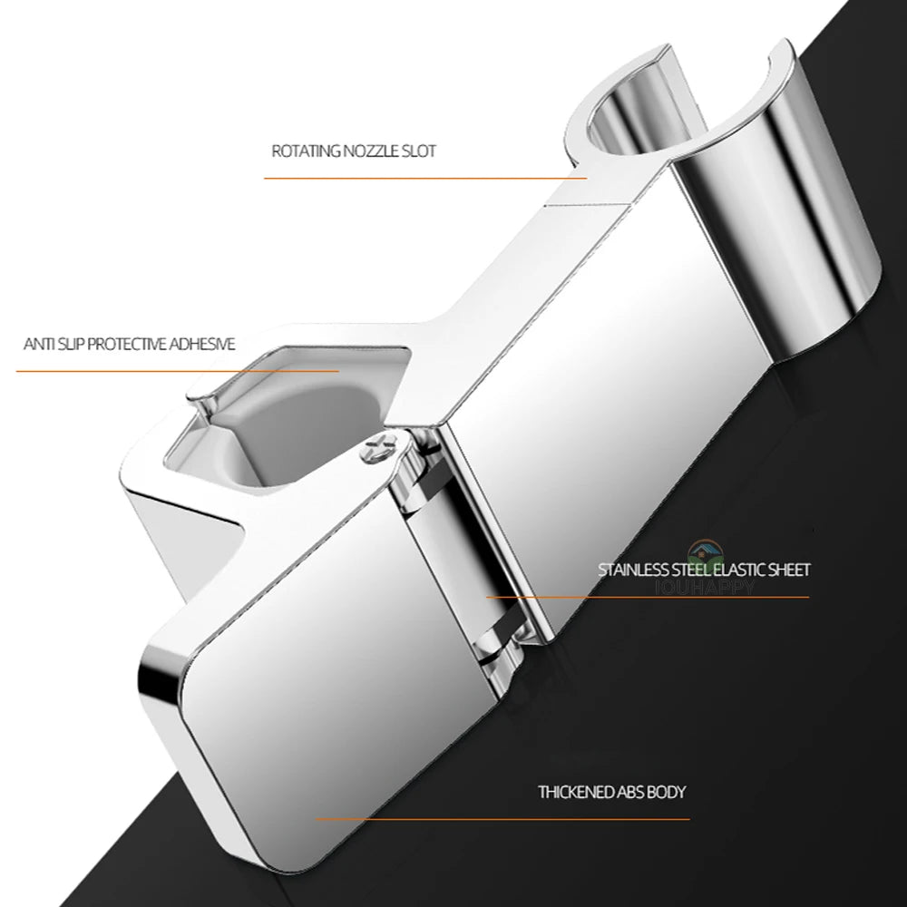 Adjustable Chrome Shower Rail Holder Universal Shower Head Holder Hand Shower Rail Shower Bracket  for Home Bathroom Accessories