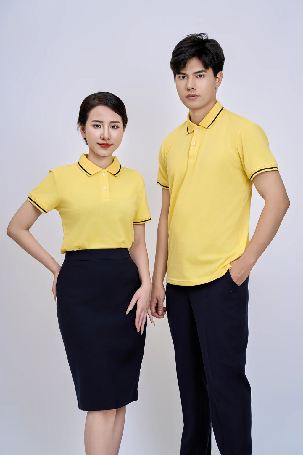 Vietnam TC 60% Cotton 40% Polyester Wrinkle-Resistant Easy Care Front Logo Button Men's Short Sleeve Knitted Casual Shirt 200g