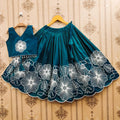 Elegant Traditional Banarasi Silk Sequined Embroidery Lehenga Choli Floor-Length Full Stitched Girls All Seasons Wedding