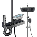 Gray Piano Keys Bathroom Shower Faucet Set Multiple Water Spray Modes Shower System With 4 types Function Digital Display