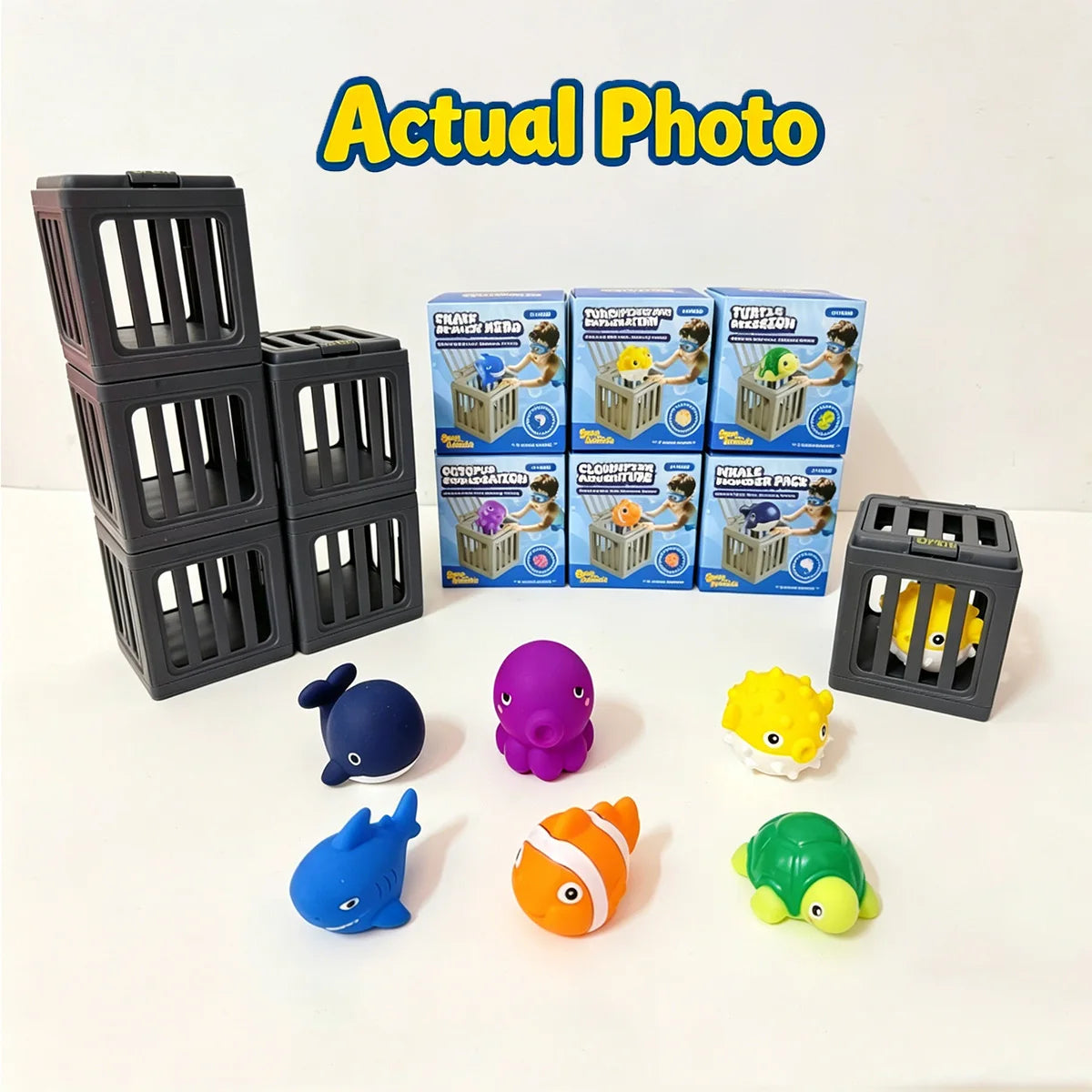 NEW Fish Box Swimming and Diving Toys, Child Adult Pool Party Toys, Toddler Floating Animals Bath Toys,  Birthday Christmas Gift