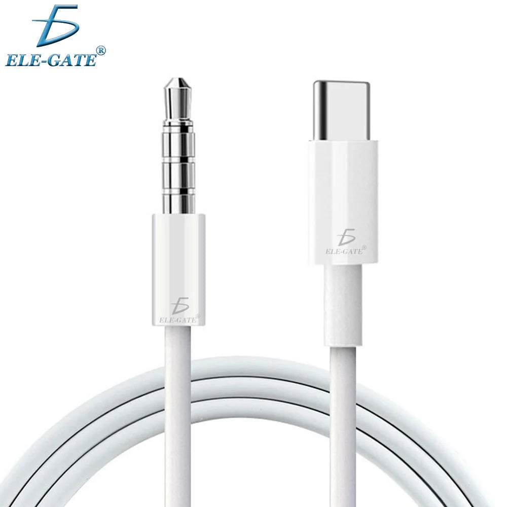 ELE-GATE Professional 2m Nylon-Jacketed Twisted Pair MALE-MALE C 3.5mm Stereo Audio Aux Cable for Car Headphones Cell Phones