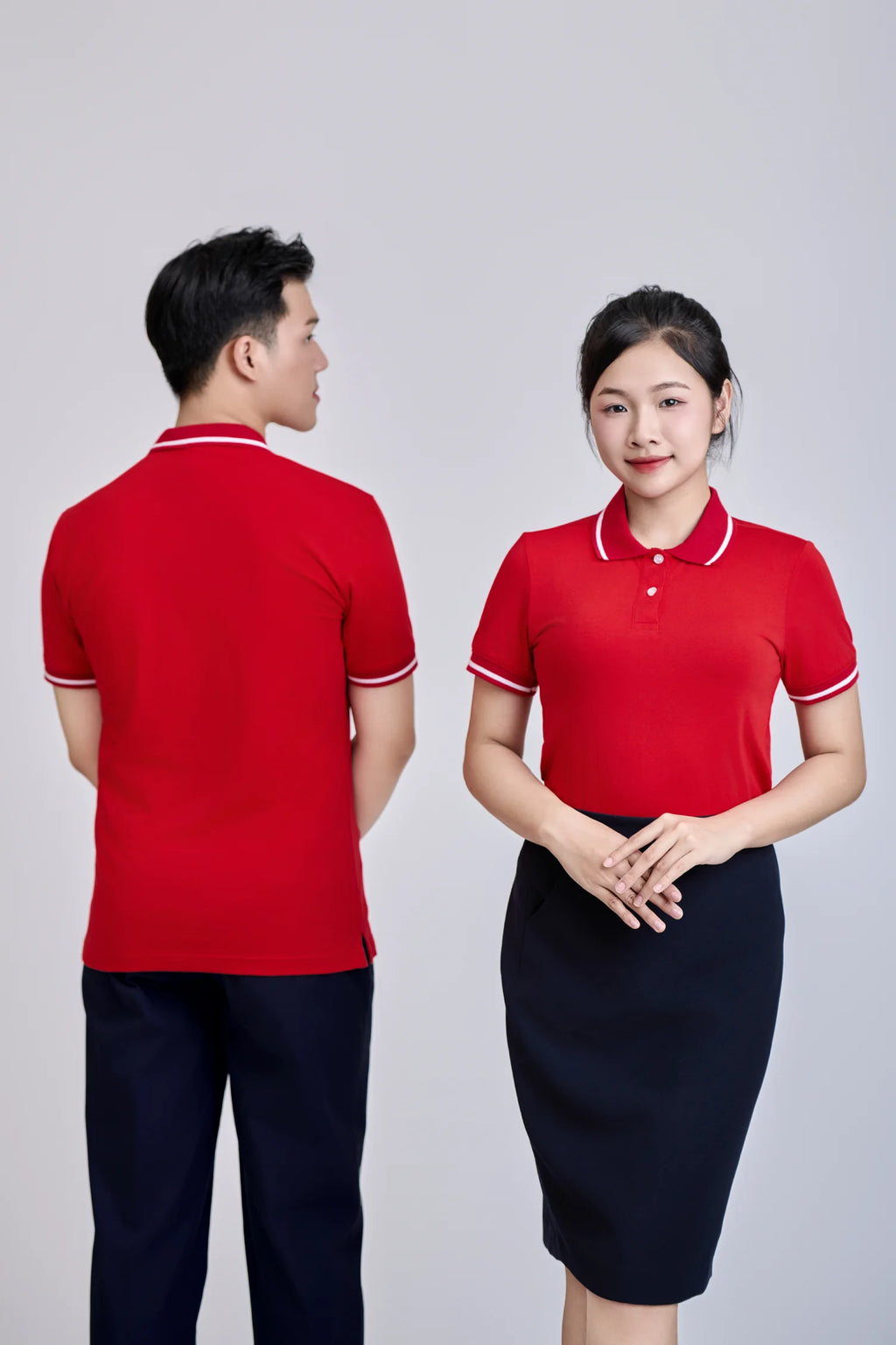 FMF Men's Regular Fit 200g 95% Cotton 5% Spandex Knitted Short Sleeve Shirt | Front Logo Black Casual Button-Up Shirt | High