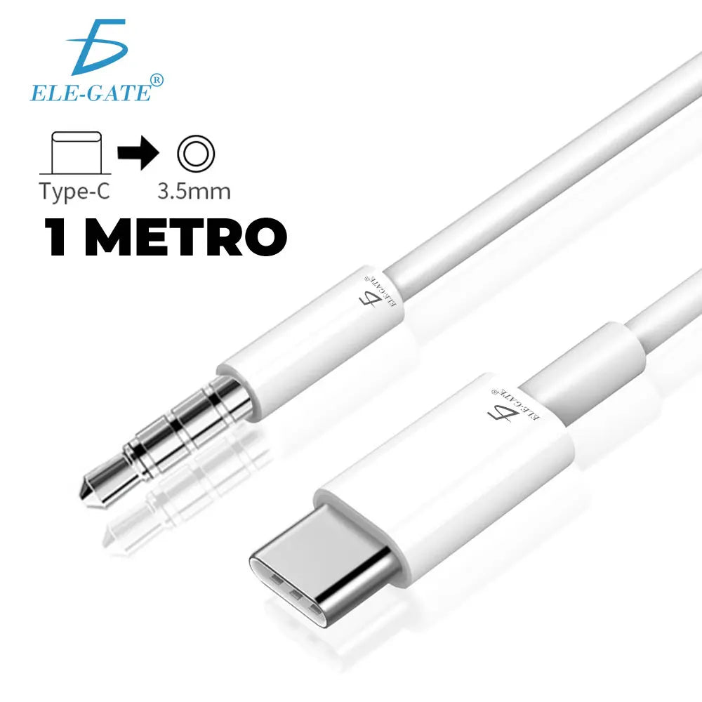 ELE-GATE Professional 2m Nylon-Jacketed Twisted Pair MALE-MALE C 3.5mm Stereo Audio Aux Cable for Car Headphones Cell Phones
