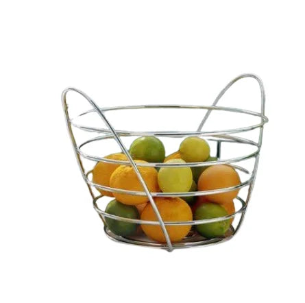 Tabletop Kitchenware Wholesaler Handmade Iron Basket for Fruit Storage Basket Gold Wire Fruit Storage Basket