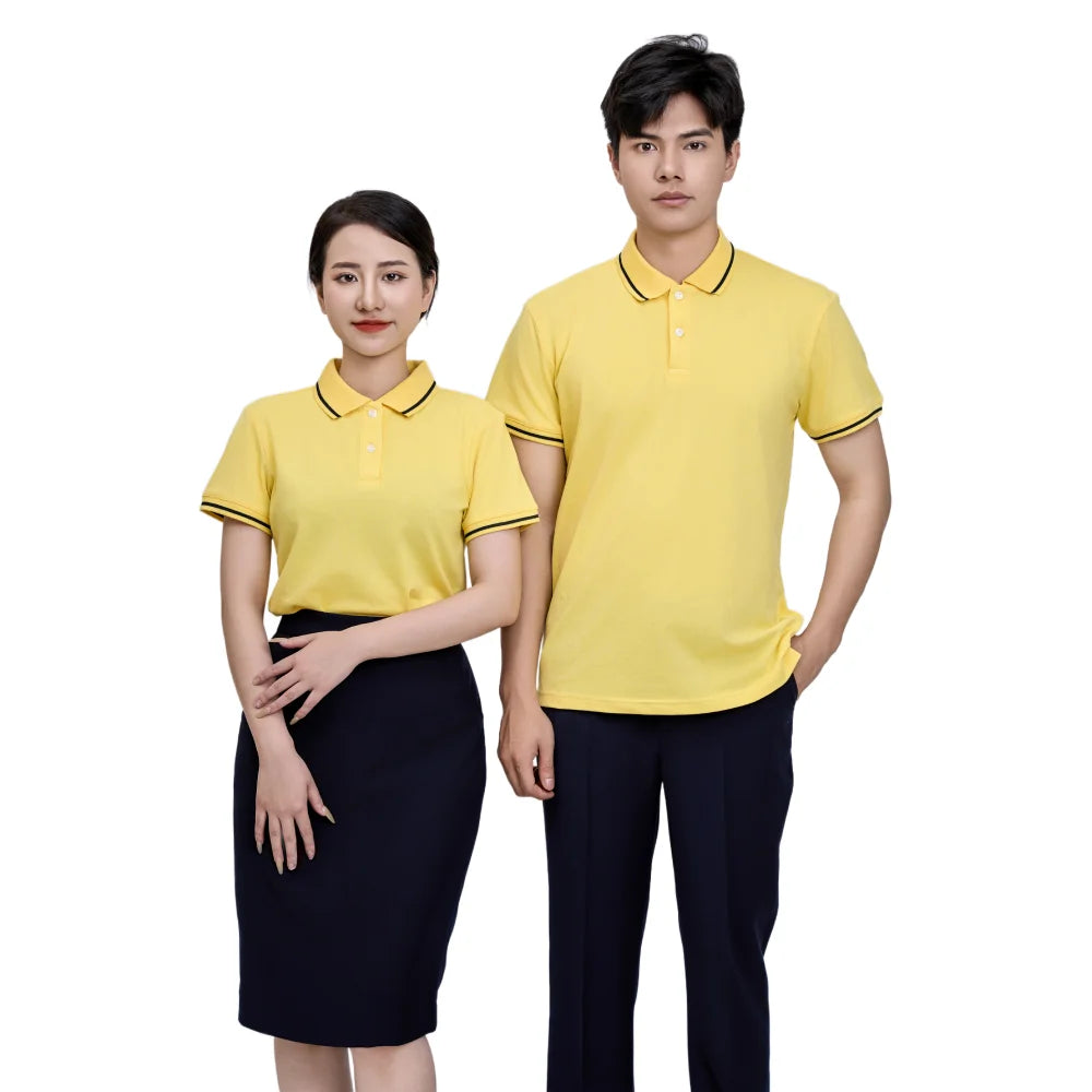 Vietnam TC 60% Cotton 40% Polyester Wrinkle-Resistant Easy Care Front Logo Button Men's Short Sleeve Knitted Casual Shirt 200g
