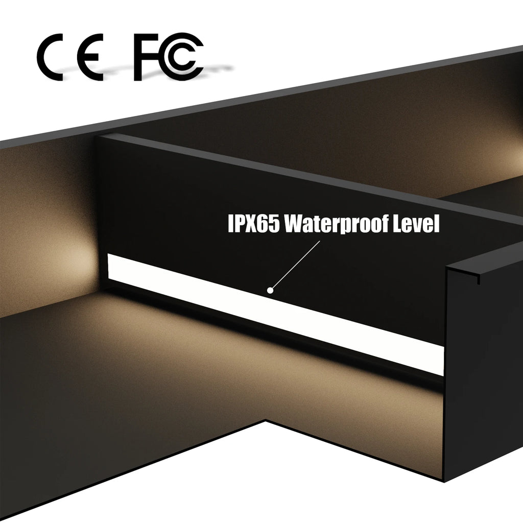 High Quality IPX65 12x12 LED Shower Niche Modern Stainless Steel Design with FCC and for UL Certification for Bathroom Use