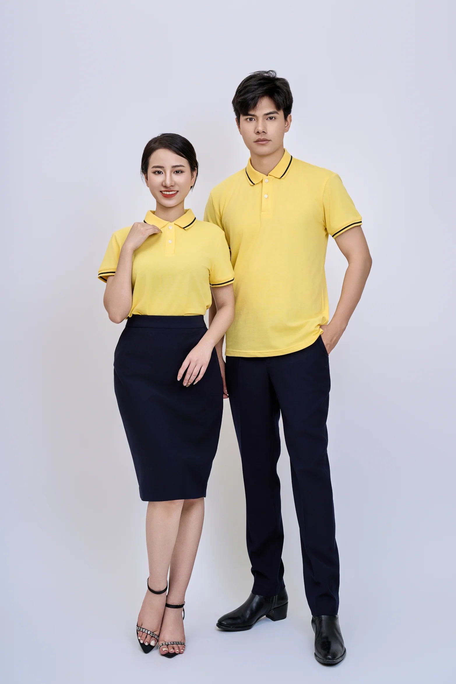 Vietnam TC 60% Cotton 40% Polyester Wrinkle-Resistant Easy Care Front Logo Button Men's Short Sleeve Knitted Casual Shirt 200g