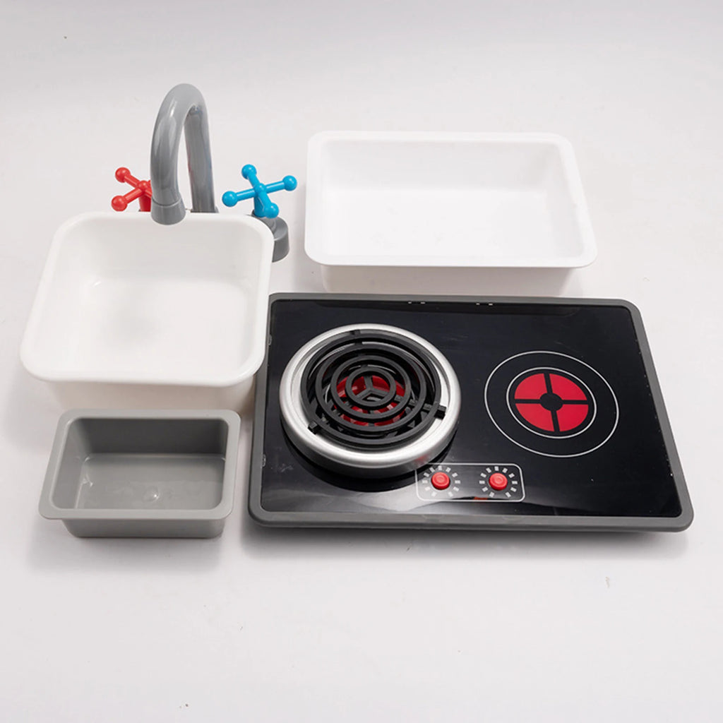 Kitchen Stovetop Toy Playset Educational Versatile Gift Role Playing Mini Play Pretend Play Kitchen Toy for Girls Boys Gifts