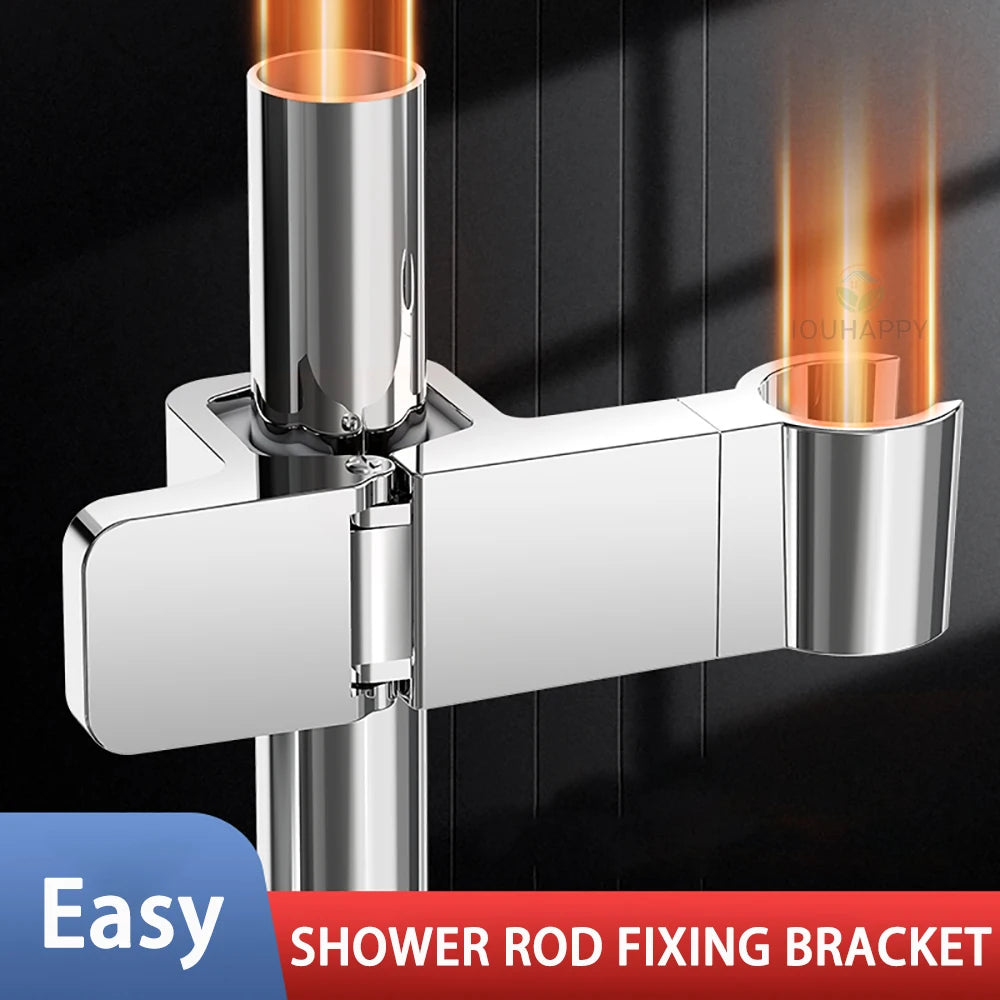Adjustable Chrome Shower Rail Holder Universal Shower Head Holder Hand Shower Rail Shower Bracket  for Home Bathroom Accessories