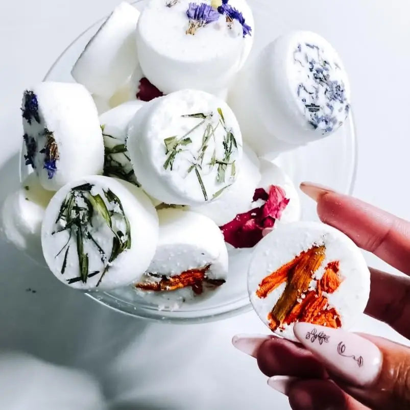 Eco-Friendly Organic 100% Natural Essential Oil Shower Steamer Tablets Aromatherapy Bombs Customizable Fragrance Color ISO