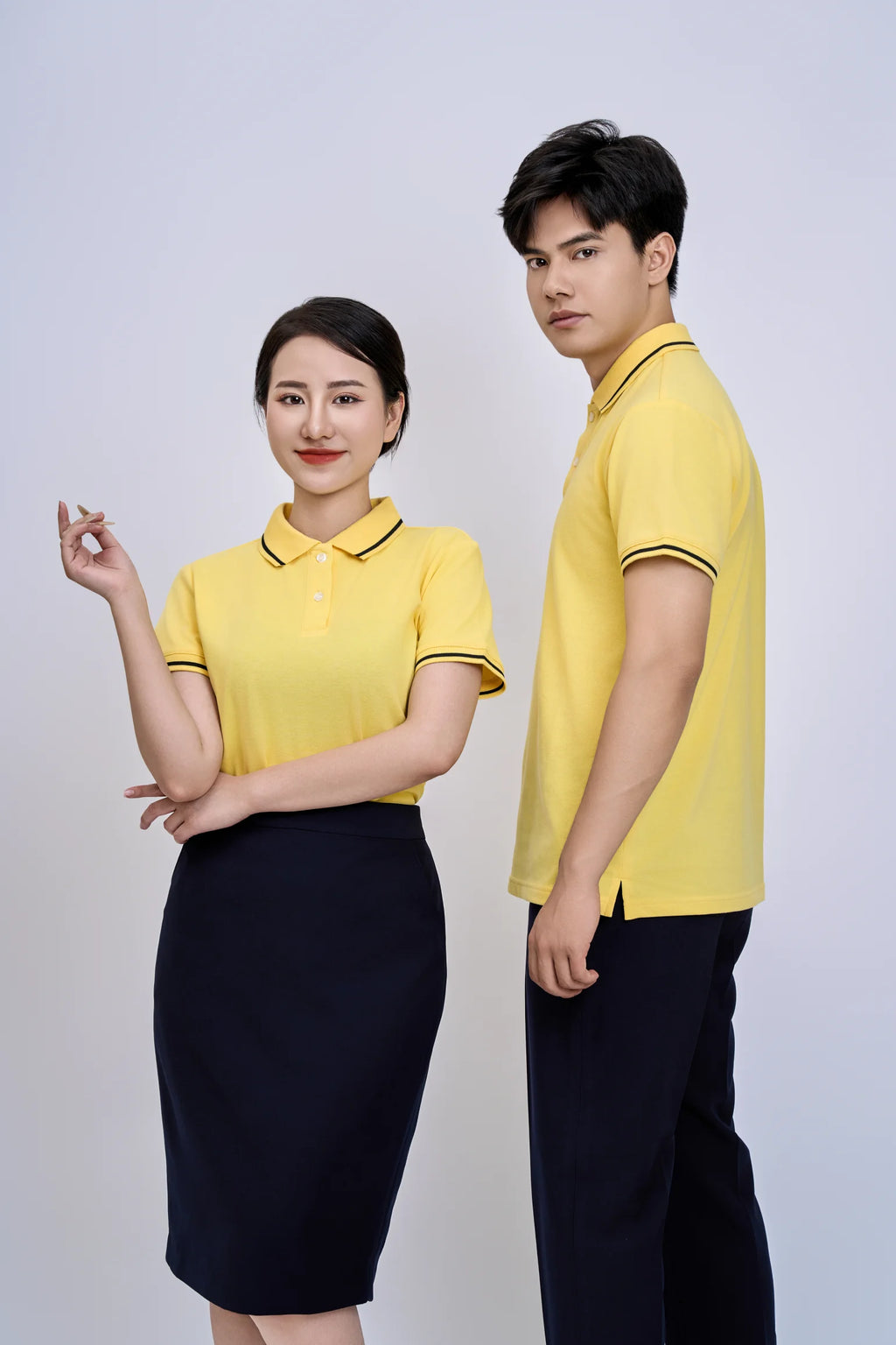 Vietnam TC 60% Cotton 40% Polyester Wrinkle-Resistant Easy Care Front Logo Button Men's Short Sleeve Knitted Casual Shirt 200g
