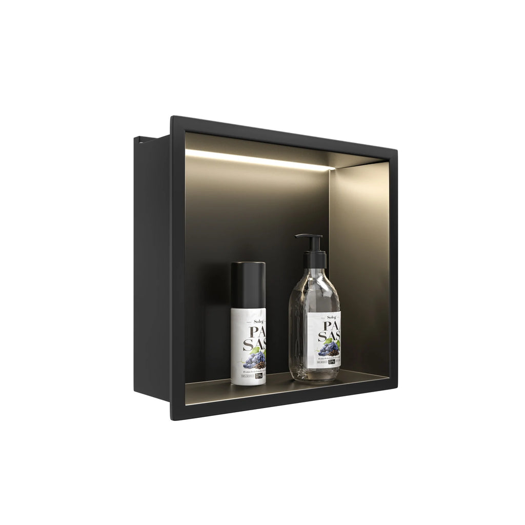 High Quality IPX65 12x12 LED Shower Niche Modern Stainless Steel Design with FCC and for UL Certification for Bathroom Use