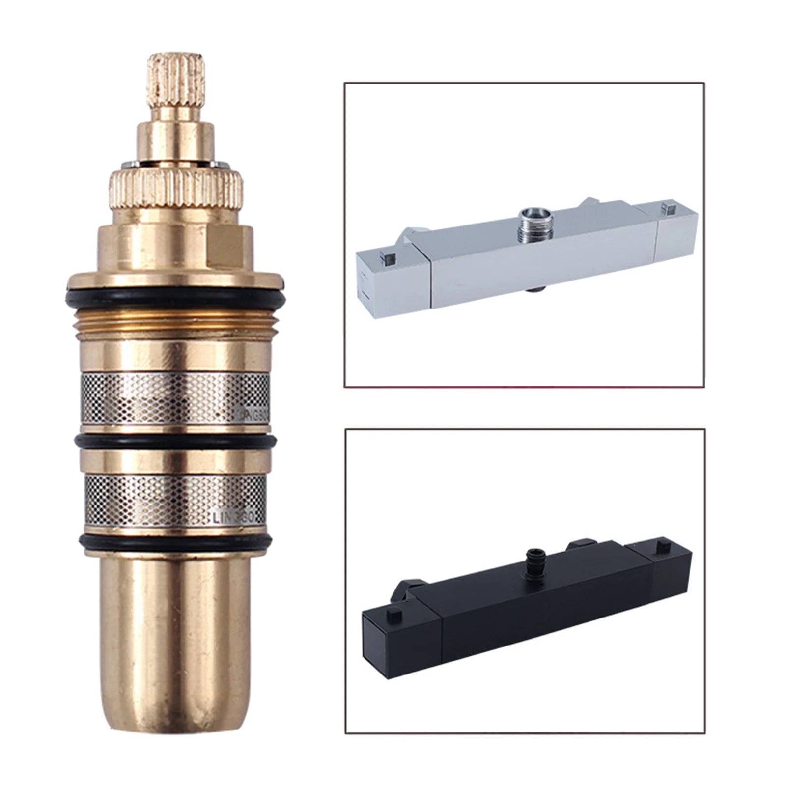 Disc Cartridges Bathroom 20-90 °C Laundry Drip Resistant Kitchen Tap Brass Quarter Turn Home Improvement Thermostatic Cartridge