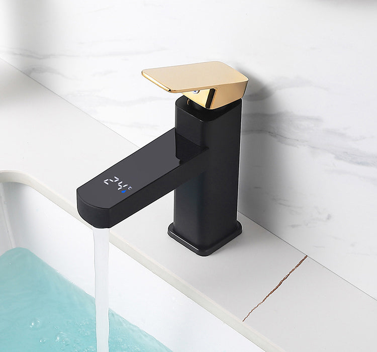 Touch LED Digital Faucet Temperature Display Basin Faucet Hot Cold Mixer Tap Ceramic Valve Core Kitchen Bathroom Accessories