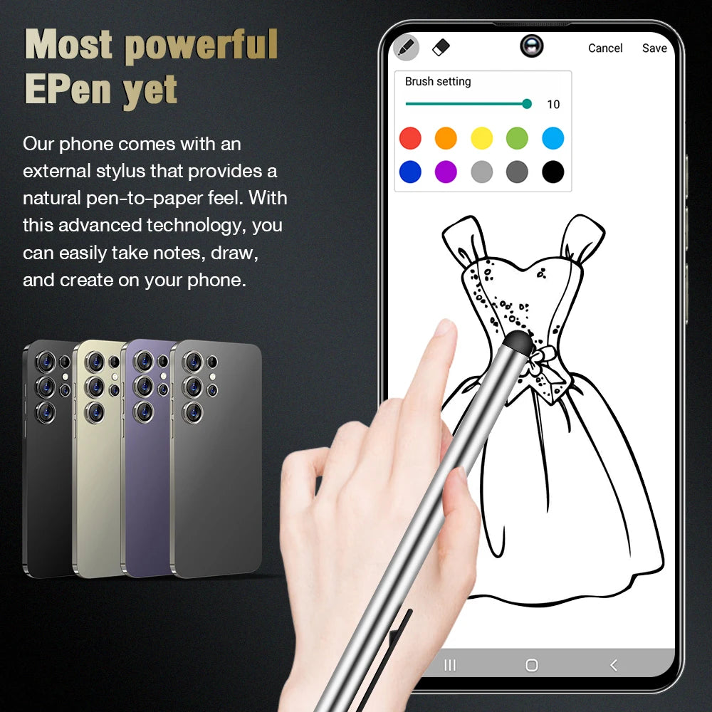 Cellphone SmartPhone S25 Ultra 16GB+512GB Smartphone 7inch Unlocked Dual Card 5G Phones Android 14 Mobile Phones