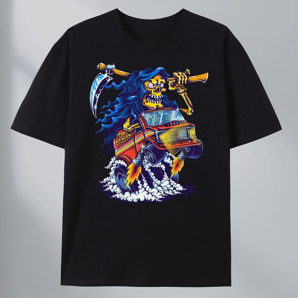 Reaper Truck Graphic Tee 100% Cotton US Warehouse 7 Colors