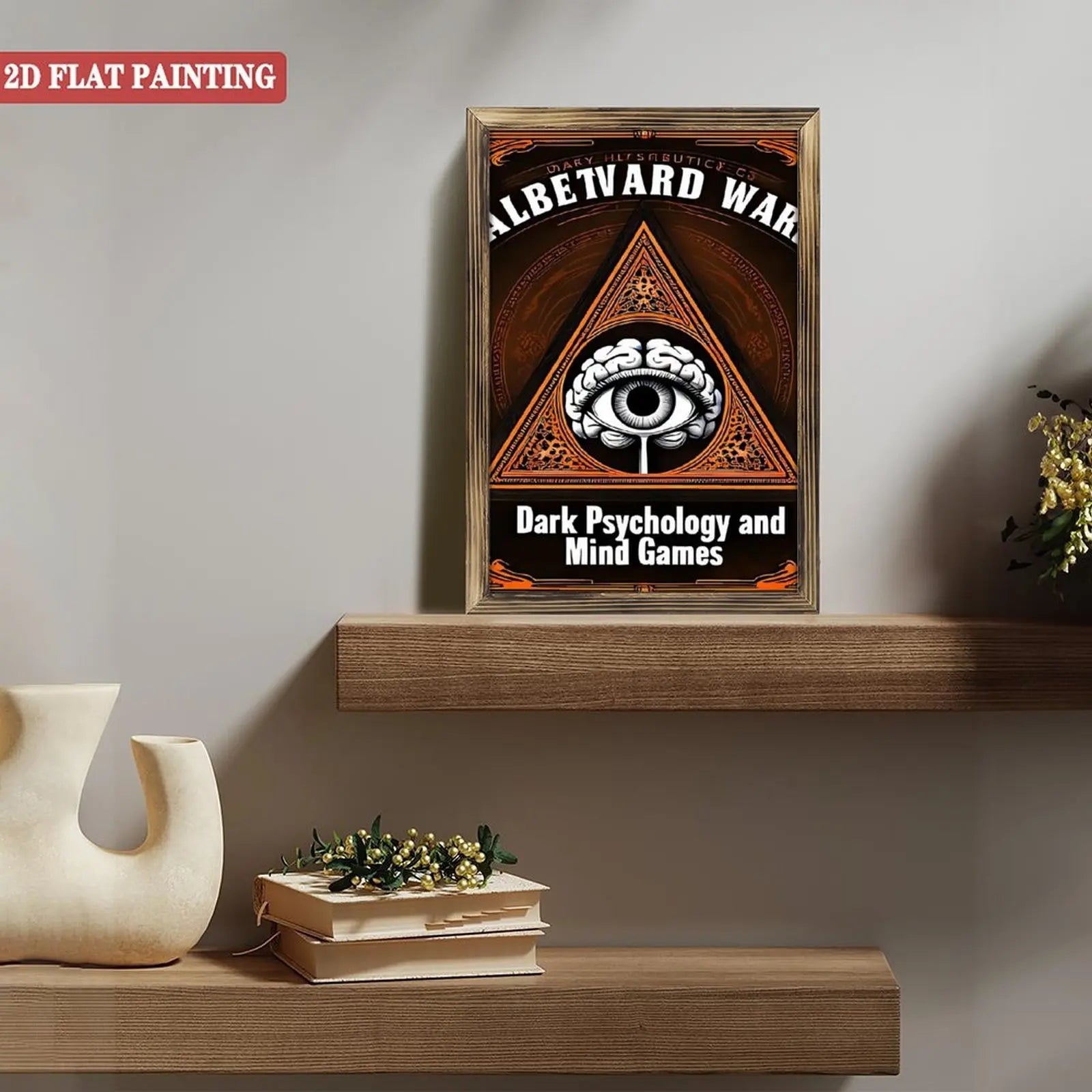 20x30cm Framed Baby Duck Painting with Wood Frame