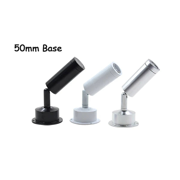 LED Wall Lamp Knob Switch 90-260V 3W Modern Bedroom Bedside Lamp Black White Light Body 360 Degree Angle Adjustable Wall Light