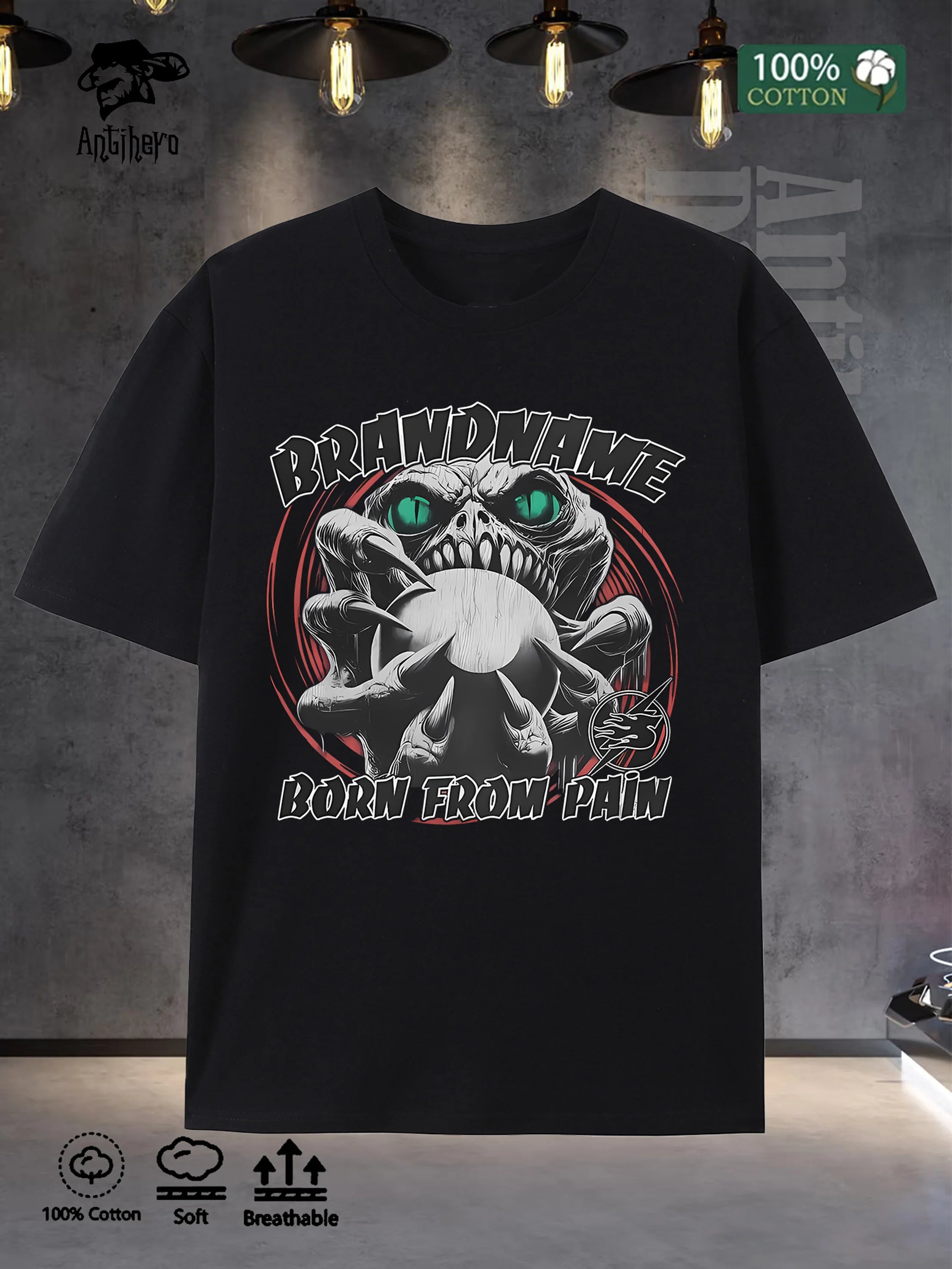 2025 Mens Go To Tee 100 Cotton Oversize Round Neck 5 Colors US Stock