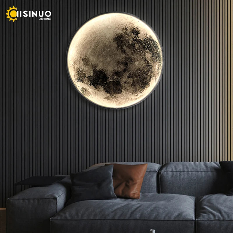 Modern LED Wall Lamp Moon Indoor Lighting For Bedroom Living Hall Room HOME Decoration Fixture Lights decorate Lusters Lamps
