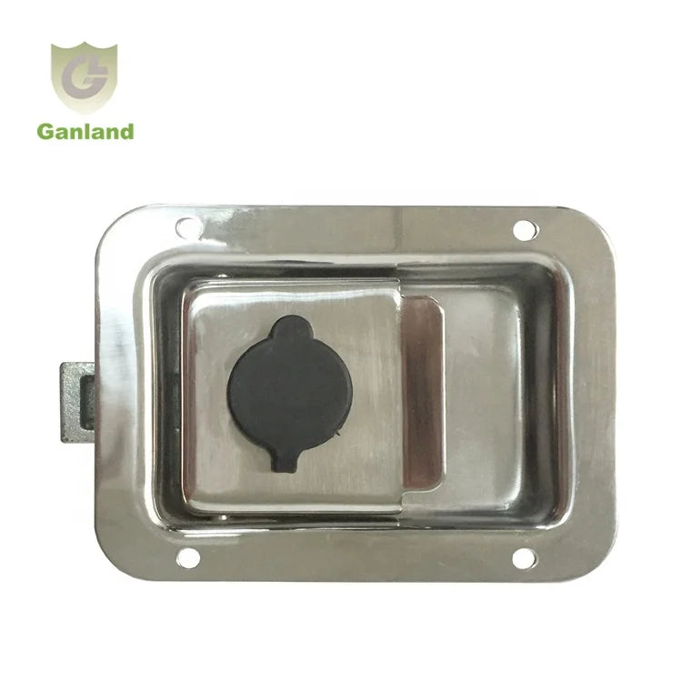GL-12116  Length 119mm Weight 0.4kgs Polished 304 Stainless Steel Toolbox Latch Truck Door Lock Truck Paddle Handle Locks