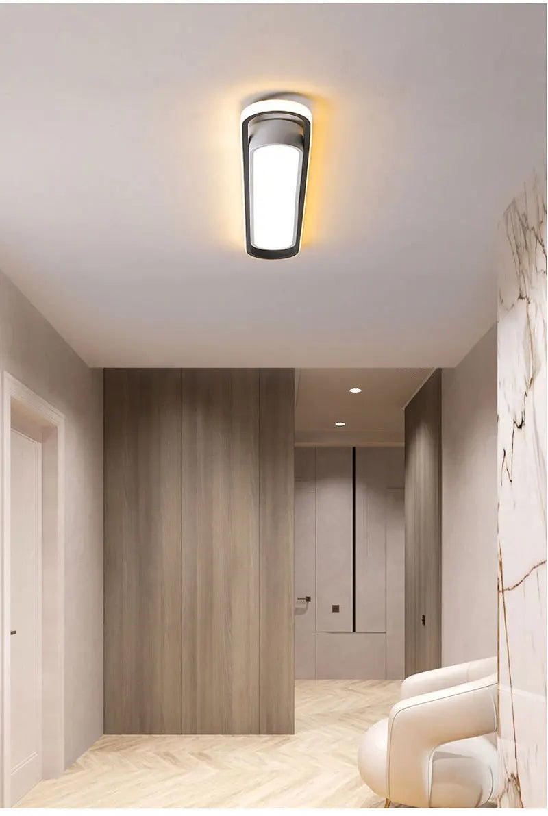 Living room, bedroom, study, human body sensing rectangular LED ceiling light, minimalist modern light, long strip, creative bal