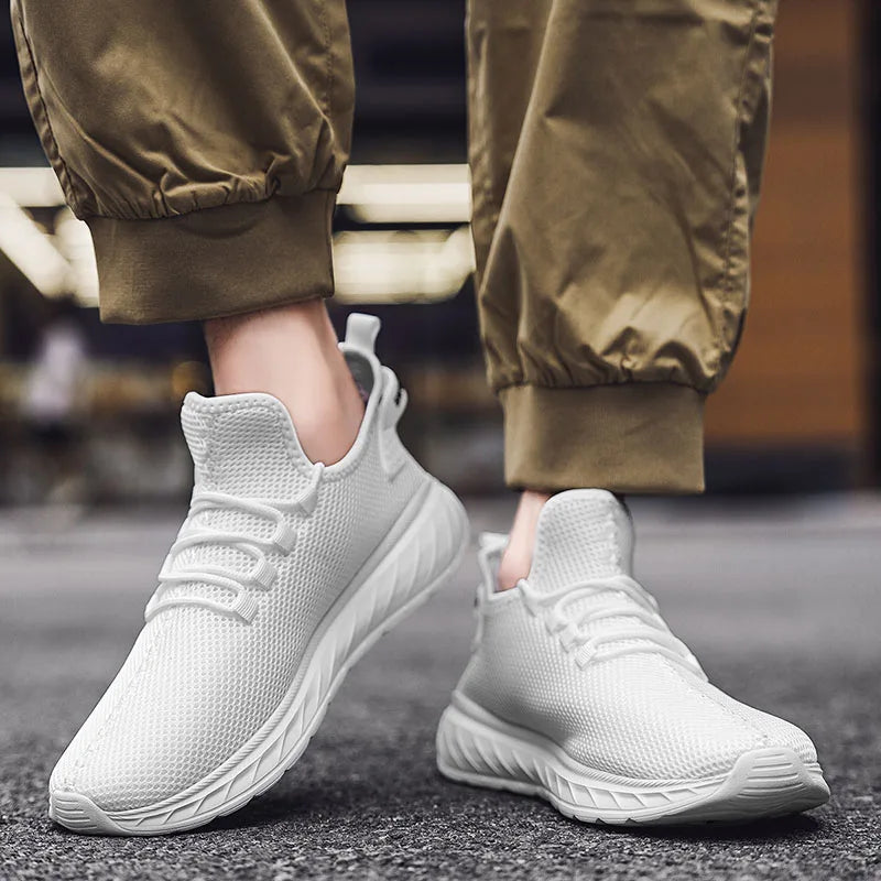 Men's Road Running Shoes Sneakers Track Trail-running Shoes Running Minimal Jogger Fabric Air Mesh Athletic Low-top Lace up