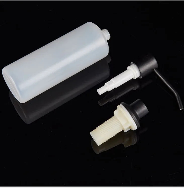 350ml Stainless Steel Sink Soap Dispenser Liquid Soap Bottle Manually Pressing Soap Lotion Dispenser Kitchen Accessories Funnel