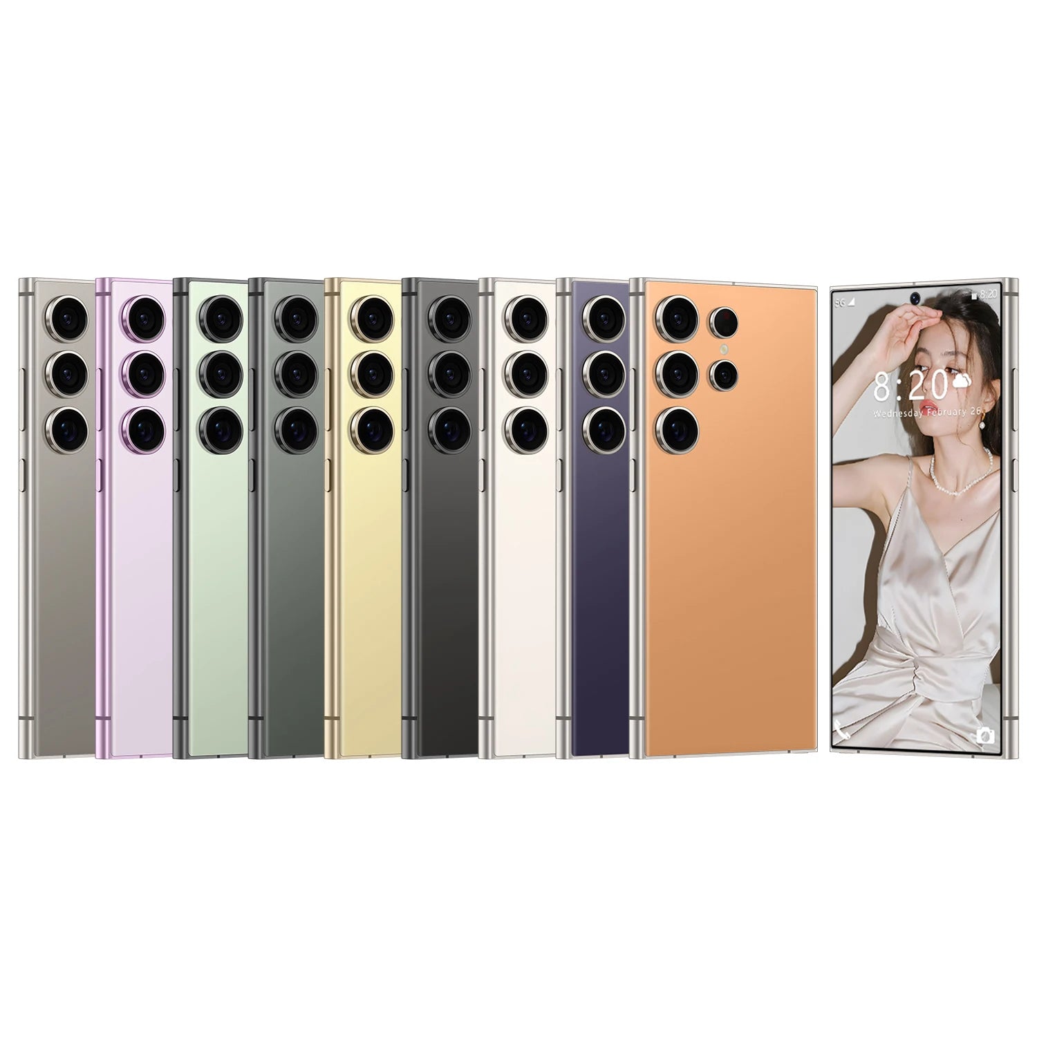 New Fashion HX-Cellphone 0riginal S24 Ultra 16gb+1tb Smartphone 7.3inch Unlocked Dual Card 5g Phones Android 13.0 Mobile Phones