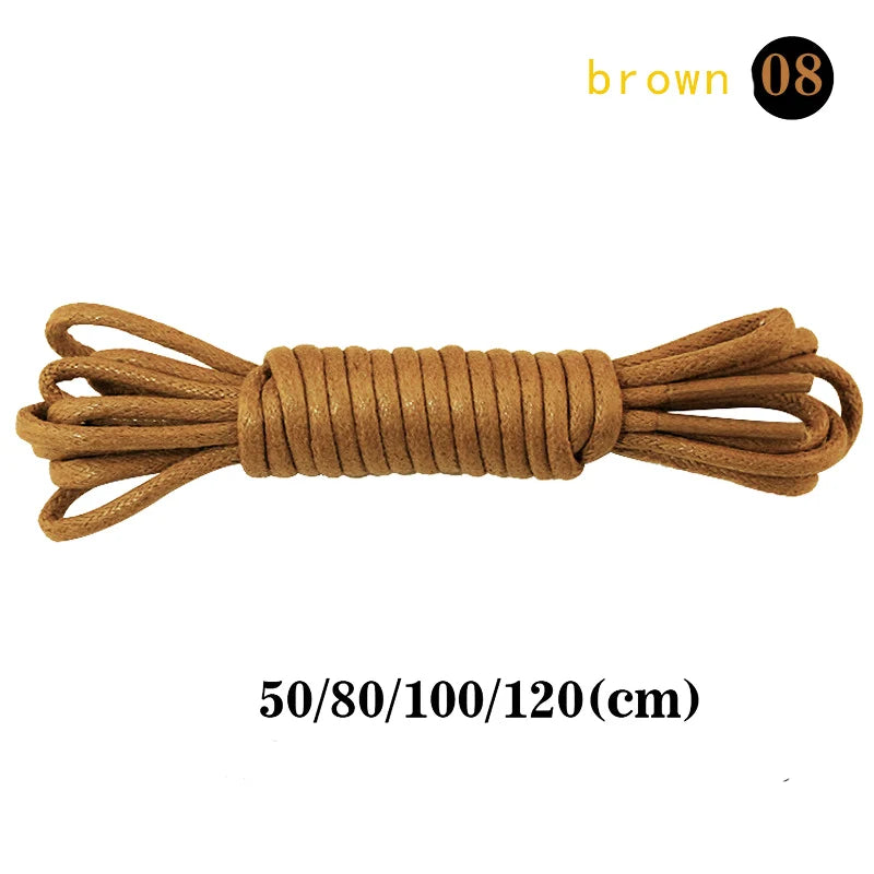 1Pair Round Shoelaces Polyester Solid Classic Shoelace Casual Sports Boots Shoe Laces Strings 50cm,80cm,100cm,120cm 11 Color